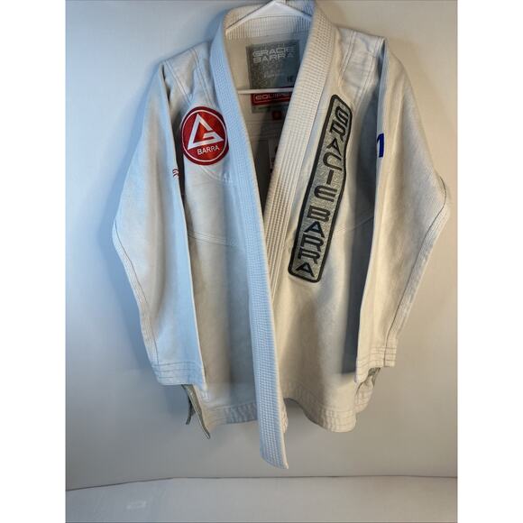 GRACIE BARRA Equipe Jiu Jitsu For Everyone Gi White Adult Size A1 two belts - Picture 6 of 7